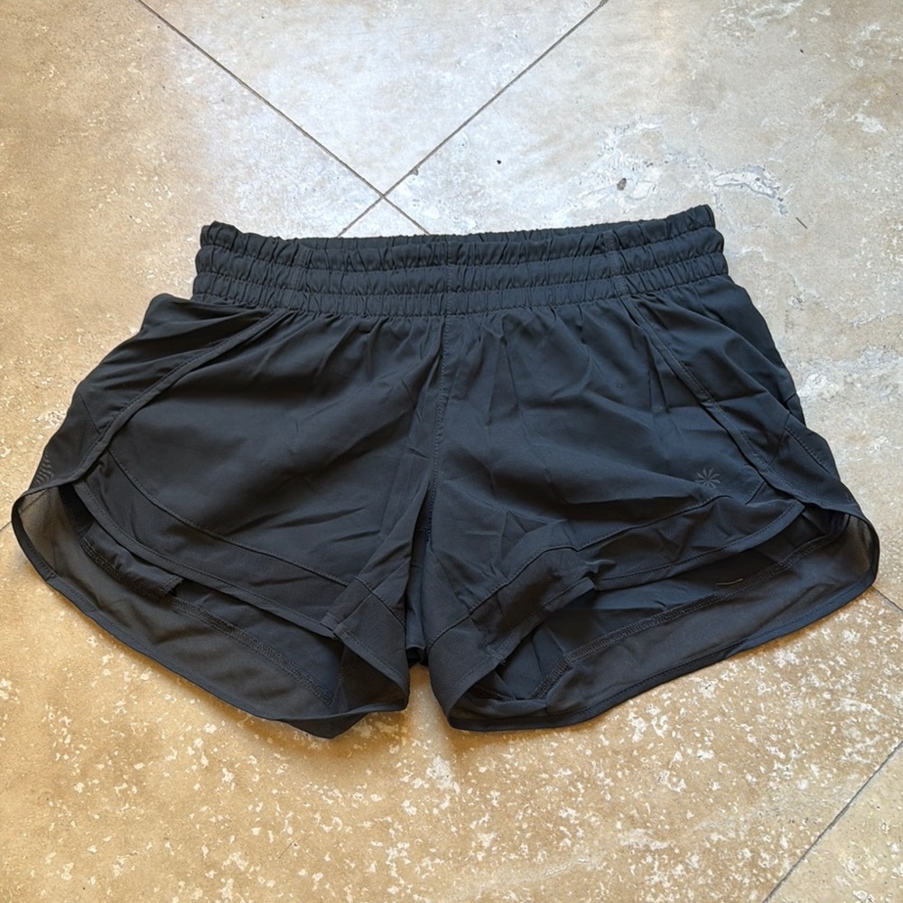 ATHLETA Women's Black Athletic Shorts with Elastic Waistband